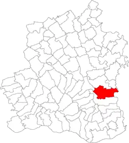 Amplasarea în cadrul județului