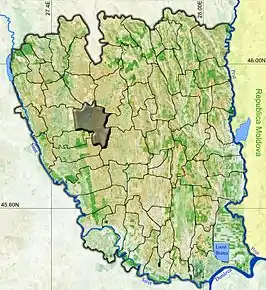 Amplasarea în cadrul județului
Localizarea comunei pe harta României