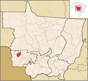 Poziția localității Conquista D'Oeste