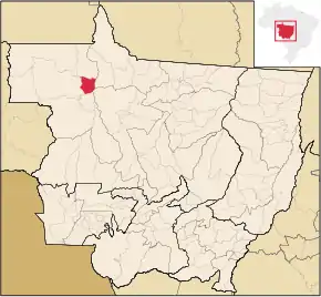 Poziția localității Juruena