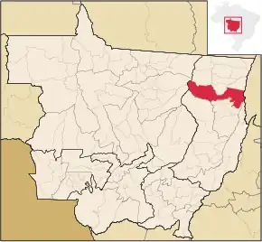 Poziția localității São Félix do Araguaia