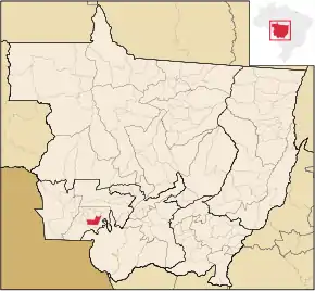Poziția localității São José dos Quatro Marcos