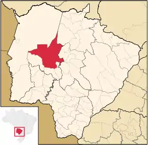 Poziția localității Aquidauana