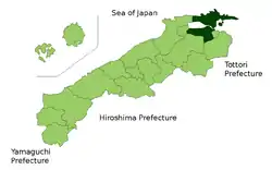 Poziția localității Matsue