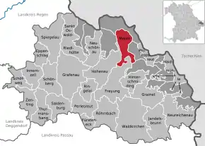 Poziția localității Mauth