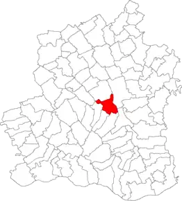 Amplasarea în cadrul județului