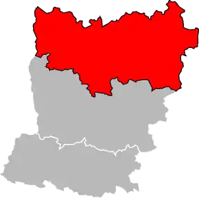 Arondismentul Mayenne în cadrul departamentului Mayenne