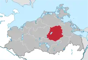 Poziția regiunii Districtul Demmin