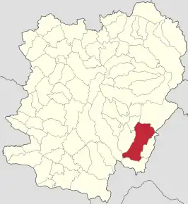 Amplasarea în cadrul județului