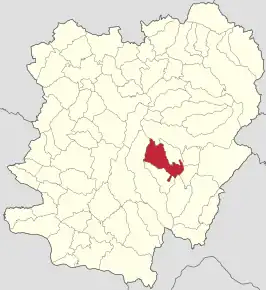 Amplasarea în cadrul județului