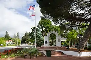 Memorial Arch in downtown Saratoga