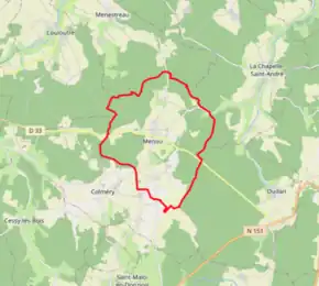 Poziția localității Menou