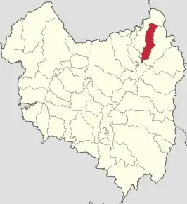 Amplasarea în cadrul județului