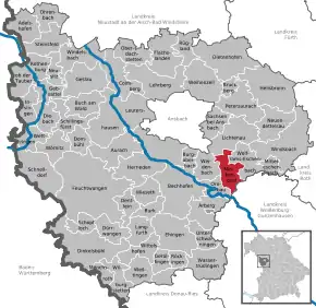 Poziția localității Merkendorf