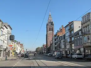 Merksem, vedere a străzii principale Bredabaan