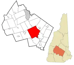 Poziția localității Concord, New Hampshire