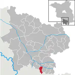 Poziția  Merzdorf pe harta districtului Elbe-Elster