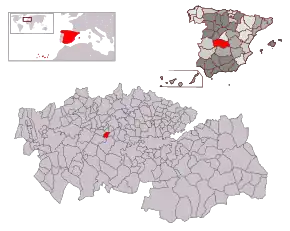 Poziția localității Mesegar de Tajo