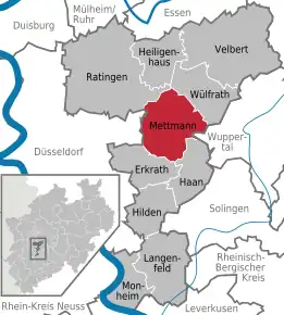 Poziția localității Mettmann