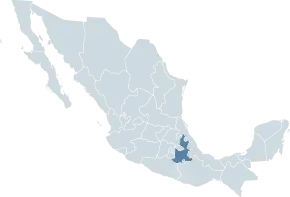 Hartă de poziționare pentru Puebla