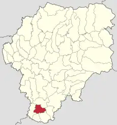 Localizare în cadrul județului