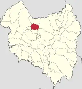 Amplasarea în cadrul județului