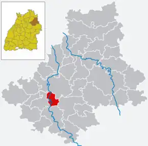 Poziția  Michelbach an der Bilz pe harta districtului Schwäbisch Hall