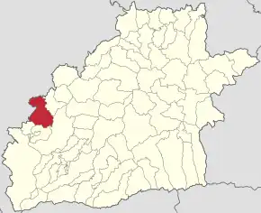 Localizarea în cadrul județului