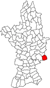 Amplasarea în cadrul județului