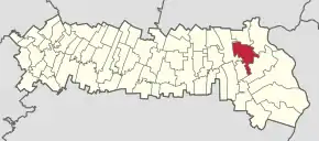 Amplasarea în cadrul județului