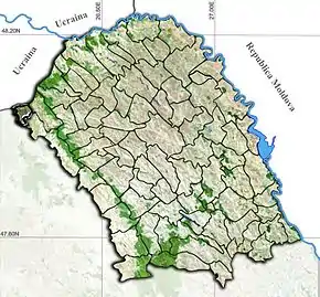 Amplasarea în cadrul județului