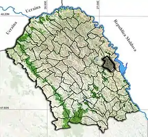 Amplasarea în cadrul județului