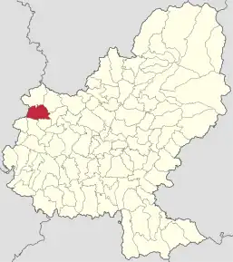 Localizare în cadrul județului