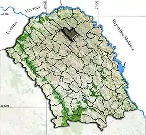 Amplasarea în cadrul județului