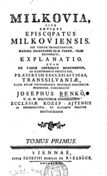 Milkovia, sive antiqui Episcopatus Milkoviensis