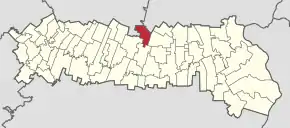 Amplasarea în cadrul județului