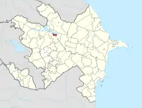 Poziția localității Mingacevir