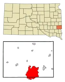Sioux Falls i Minnehaha County och South Dakota