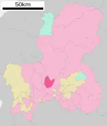 Poziția localității Mino