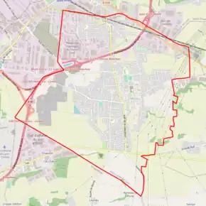 Poziția localității Mions