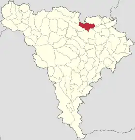 Localizare în cadrul județului