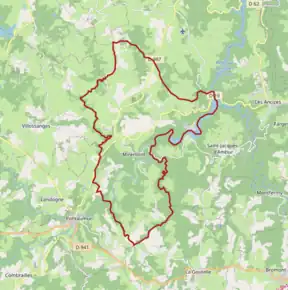 Poziția localității Miremont