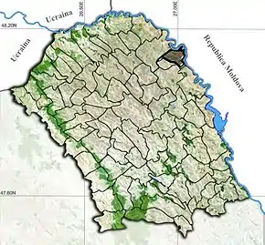 Amplasarea în cadrul județului