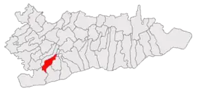 Amplasarea în cadrul județului