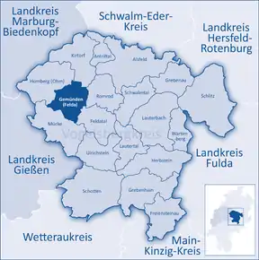 Poziția localității Gemünden