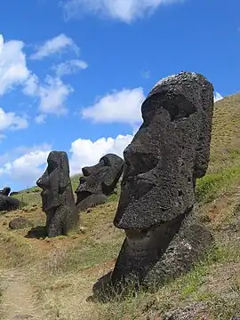 Moai la Rano Raraku, Insula Paștelui