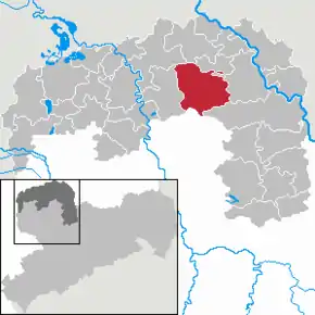 Poziția  Mockrehna pe harta districtului Nordsachsen