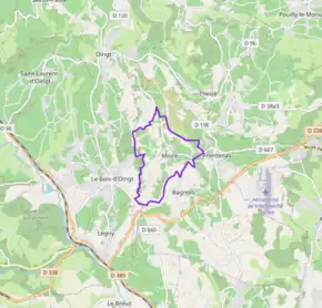 Poziția localității Moiré