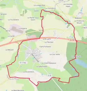 Poziția localității Mondevert