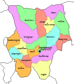 Hartă de poziționare pentru Chentii